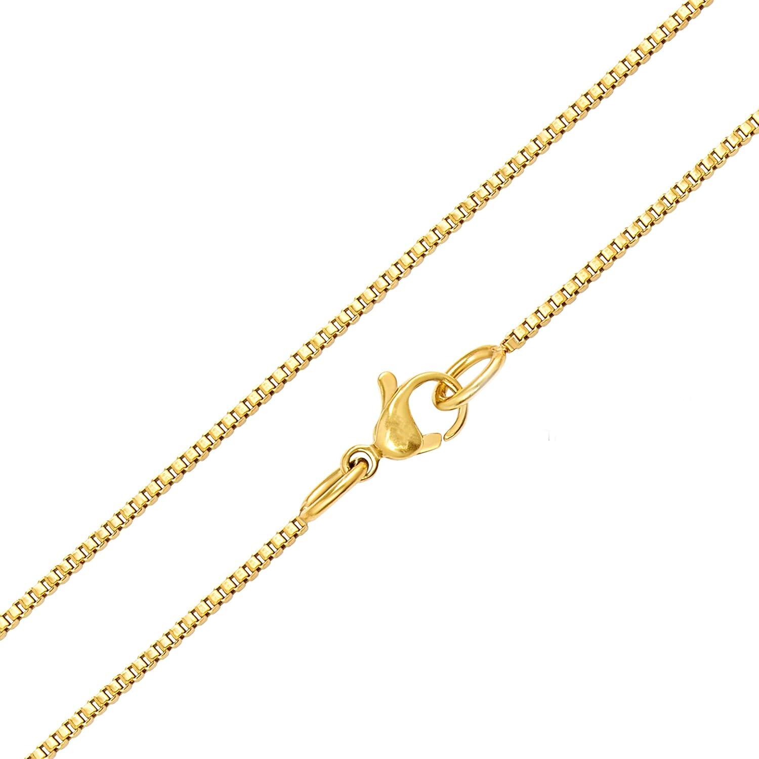 10K Yellow Gold 0 6mm Solid Link Chain Necklace with Lobster Claw Clasp -Yellow 22.0 Inches