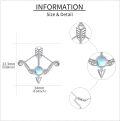 wholesale 925 Sterling Silver Moonstone Crossbow Arrowhead Pendant Necklace s for Women-0-2