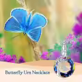 TOUPOP Sterling Silver Butterfly Cremation Jewelry Memorial Urn Necklace-0-4
