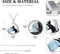 wholesale 925 Sterling Silver Moon & Cat Pendant Necklaces for Women - Blue Stone  Ideas-0-1