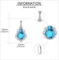wholesale 925 Sterling Silver Blue Opal Teardrop Filigree Leverback Earrings Gift for Her-0-14