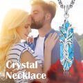 wholesale 925 Sterling Silver Turquoise Natural Stone Healing Crystal Tree of Life Pendant Necklace-0-1