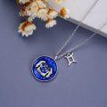 wholesale Sterling Silver Aries Zodiac Constellation Necklace Horoscope Medallion Choker Coin Pendant Dainty Birthday Gift for Women-0-59