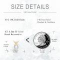 wholesale 14k Gold Pendant Necklace Wholesale With Round Brilliant Cut Lab Diamond-0-3