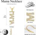 wholesale 925 Sterling Silver Cubic Zirconia MAMA Pendant Necklace for Women - Mothers Day Gifts-0-3