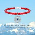 wholesale 925 Sterling Silver Red Braided Leather Evil Eye Hamsa Hand Pendant Bracelet for Women's Protection and Good Luck s-0-3