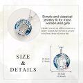 wholesale 925 Sterling Silver Tree of Life Dinosaur Family Pendant Necklace with Blue Crystals and Leaves Design-0-4
