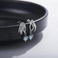 wholesale Sterling Silver Skull Skeleton Hand Drop Earrings Gothic Christmas Jewelry Gifts for Women-0-7