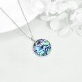 wholesale 925 Sterling Silver Abalone Shell & Crystal Tree of Life Pendant Necklace for Women-0-5