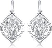 wholesale 925 Sterling Silver Butterfly Flower Teardrop Dangle Drop Earrings for Women Girls  Ideas-Butterfly Earrings