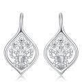 wholesale 925 Sterling Silver Butterfly Flower Teardrop Dangle Drop Earrings for Women Girls  Ideas-0-0