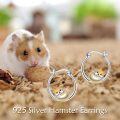wholesale 925 Sterling Silver Corgi Dog Cartoon Charm Hoop Earrings Gift for Women Girls-0-5