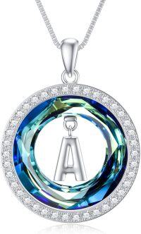 wholesale TOUPOP Necklace For Women Sterling Silver Alphabet A Initial Letter Pendant Necklace Birthday Christmas Jewlery Gifts For Women -undefined