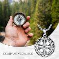 wholesale 925 Sterling Silver Compass Necklace Pendant - Graduation  for Men & Women -0-4