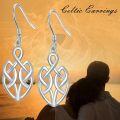 wholesale 925 Sterling Silver Celtic Knot Drop Earrings - Irish s for Women-0-4