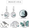 wholesale 925 Sterling Silver Turquoise Tree of Life Butterfly Dragonfly Dangle Drop Earrings for Women Gift-0-1