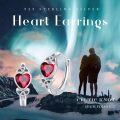 wholesale 925 Sterling Silver Red Crystal Heart Celtic Knot Huggie Hoop Earrings for Women-0-5