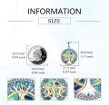 wholesale 925 Sterling Silver Tree of Life Pentagram Pendant Necklaces with Abalone Shell and Blue Crystal Elements Protection Amulet Gifts for Women-0-2
