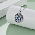 wholesale 925 Sterling Silver Abalone Shell Tree of Life Pendant Necklace for Women - Christmas Gift-0-1