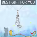 wholesale 925 Sterling Silver Celtic Knot Viking Cat Pendant Necklaces Wholesale s for Women-0-4