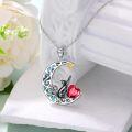 wholesale 925 Sterling Silver 12 Birthstones Black Cat Necklace for Women-0-1