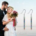 wholesale 925 Sterling Silver Hypoallergenic Elegant Drop Dangle Bar Earrings 40.5mm Gift Box-0-5