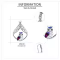 wholesale 925 Sterling Silver Owl Filigree Teardrop Leverback Dangle Earrings Wholesale for Women Girls Gifts-0-4