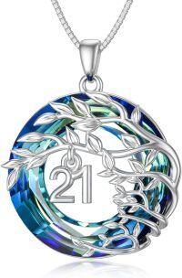 wholesale Christmas Gifts For Women 21 Year Old Girl Gifts / 21st Birthday Gifts For Her/birthday Gift For 21st Year Old Girl/sterling Silver Tree Of Life Necklace -undefined