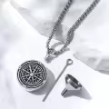 wholesale 925 Sterling Silver Compass Pendant Necklace Wholesale  for Men Women -0-2