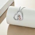 wholesale 925 Sterling Silver Heart Pendant with Grandmother and Child Design - I Love You Forever Necklace for Women's Gifts-0-4