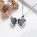 wholesale 925 Sterling Silver Blue Crystal Heart Locket Necklace for Women - Always in My Heart-0-31