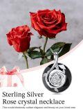 wholesale  Sterling Silver Crystal Infinity Rose Pendant Necklace Mother s Day Gift -0-1