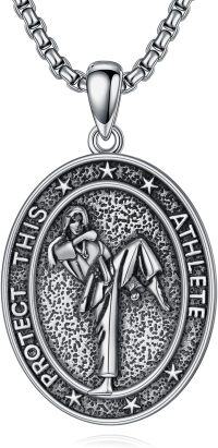 wholesale Sterling Silver Sport Necklace for Men Women Baseball Soccer Hockey Football Basketball Taekwondo Tennis Golf Runner Pendant Jewelry Gift-Taekwondo Necklace