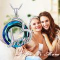 TOUPOP Sterling Silver Crystal Mom Mother Necklace Birthday Gift From Son Daughter-0-1