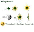 wholesale 925 Sterling Silver Turquoise Sunburst Pendant-0-4