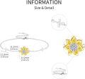 wholesale 925 Sterling Silver Sunflower Bracelet with Hypoallergenic Charm for Women - Sunshine Gift for Her-0-3