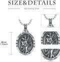 wholesale 925 Sterling Silver Saint Christopher Pendant with Chain - Religious s for Men & Women-0-7