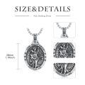 wholesale 925 Sterling Silver Saint Christopher Protect Us Medal Pendant Necklace With Oxidized Box Chain-0-7