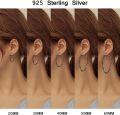 wholesale Sterling Silver Circle Endless Hoop Earrings for Women 20 70mm-0-27