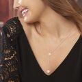 wholesale 925 Sterling Silver White Freshwater Pearl Y-Necklace for Women Elegant Trendy Long Chain -0-2