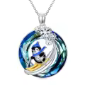TOUPOP 925 Sterling Silver Penguins Pendant Necklace Women Gift-0-0