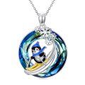 TOUPOP 925 Sterling Silver Penguins Pendant Necklace Women Gift-0-0