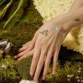 wholesale 925 Sterling Silver Moonstone Butterfly Bracelet-0-2