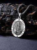 wholesale 925 Sterling Silver &  Saint Dymphna Medal Pendant - Catholic Protection -0-2