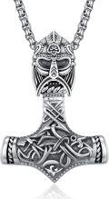 wholesale 925 Sterling Silver Viking Thor's Hammer Pendant Necklace w/ 24 Rolo Chain for Men-0-0