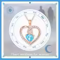 TOUPOP Sterling Silver Birthstone Forever Love Heart Pendant Necklace-0-7