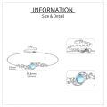 wholesale 925 Sterling Silver Delicate Chain Bracelet Wholesale With Moonstone Charm-0-3