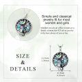 wholesale 925 Sterling Silver Abalone Shell Black Cat Double Pendant Necklace for Women-0-4