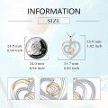 wholesale 925 Sterling Silver Heart with Gold and Cubic Zirconia Tennis Ball Pendant Necklace for Women-0-3