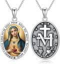 wholesale Sterling Silver Religious Medal Pendant Necklace for Women Men-0-6